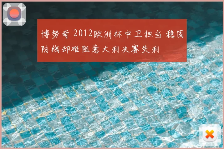 博努奇 2012欧洲杯中卫担当 稳固防线却难阻意大利决赛失利